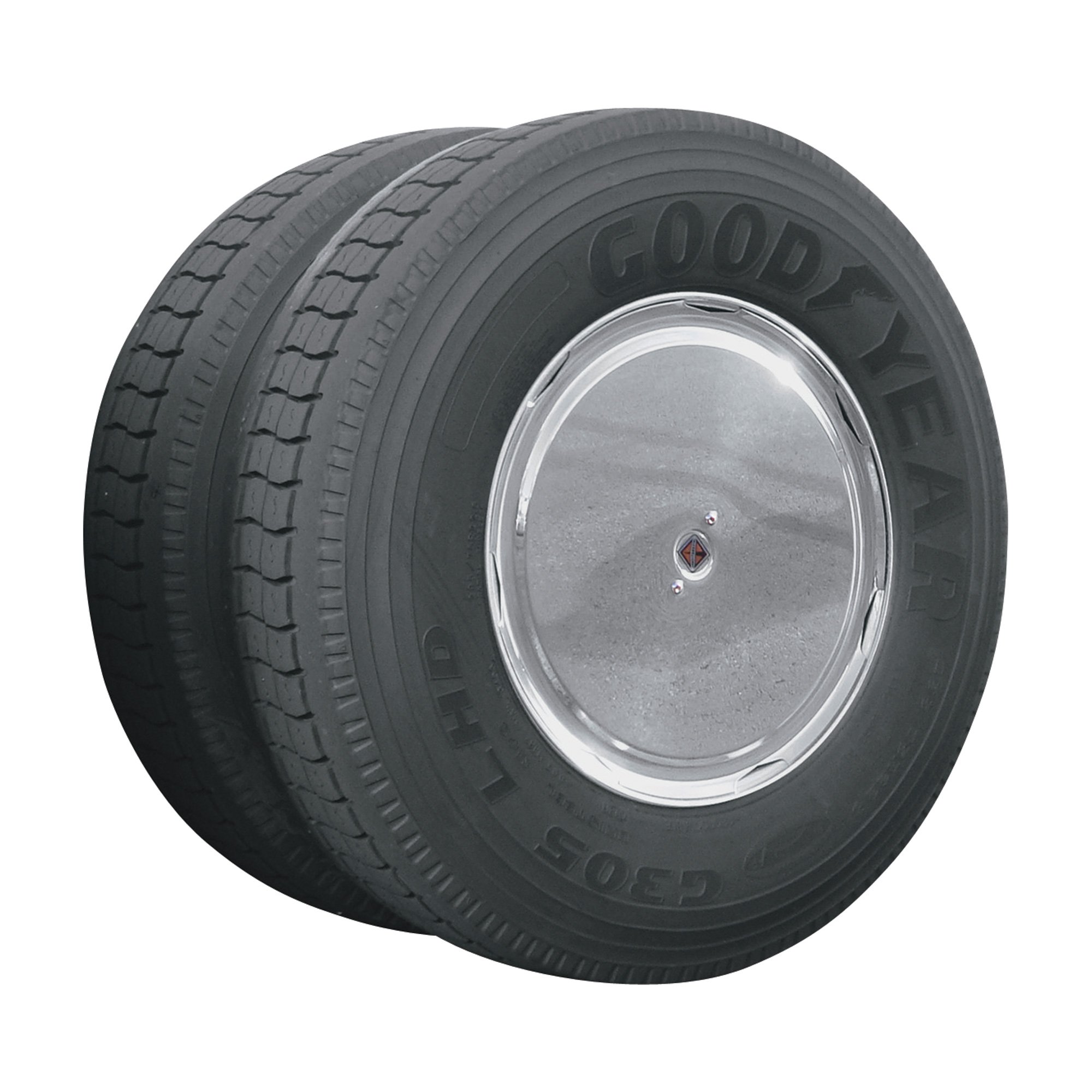 Real Wheels Custom Aluminum Wheel Covers — 2Pk., Fits 22.5in. Trailer Axles